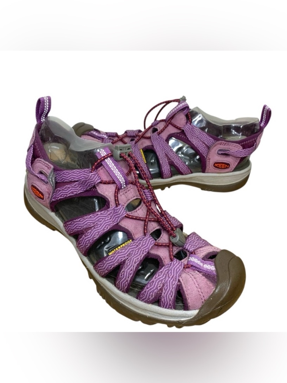 KEEN Wisper Purple Waterproof Hiking Sandals 9 Light Trail Shoes Gorp Minimalist
